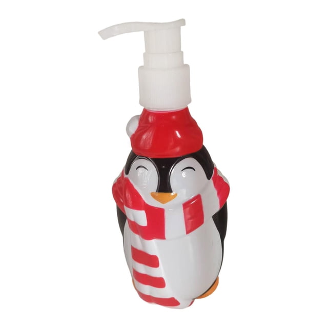 Dispensador de jabón navideño, bomba de jabón para platos, botella vacía, contenedor de loción para Pingüino