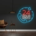 thumbnail image 2 of Handmadetneonsign 24 Hour Service Neon Sign, 24 Hour Service Wall Art Decor, Shop Store Wall Decor, 2 of 3