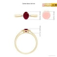 thumbnail image 5 of ANGARA Natural Tapered Shank Ruby Solitaire Engagement Ring with Diamond Accents in 14K Yellow Gold for Women (Size-6x4mm) | July Birthstone, Anniversary, Jewelry Gift for Women | Natural Ruby Ring, 5 of 10