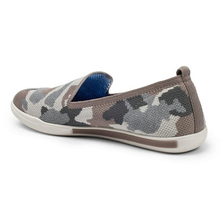 Me Too Eden Round Toe Slip On Casual Comfort Skimmers Neutral Camo (9.5, Neutral Camo)