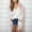 White, variant on BODOAO Women's Cardigans Open Front Casual Lightweight Long Sleeve Knit Classic Fall Fashion Cardigan with Pockets Women's Autumn and Winter Gradient Thin Mid Length Cardigan Side Pocket Jacket Blue L