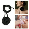 thumbnail image 3 of Unique Bargains 1 Pc Adjustable Choker Necklace Rose Delicate Floral Wristband for Women Black, 3 of 6