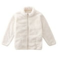 thumbnail image 2 of Girls Boys Fleece Jacket Teen Plain Polar Fleece Zipper Jacket Coat Toddler Kids Fall Winter Warm Outerwear with Pockets, 2 of 4