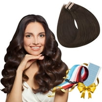 WIGI Tape in Hair Extensions Real Human Hair 50g/Pack 20pcs Straight Seamless Skin Weft Tape Hair Extensions from VIETNAM (20 inch, 4 Dark Brown)