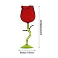 thumbnail image 2 of Rose Glasses 9oz Creative Goblet Champagne Flutes Classy Red Glass,Ideal Gifts for Housewarming,Wedding,Birthday Celebrations(Green), 2 of 7