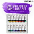 thumbnail image 2 of 24 Color Set of Watercolor Paint in 12ml Tubes - Vivid Colors Kit for Artists, Students, Beginners, 2 of 4