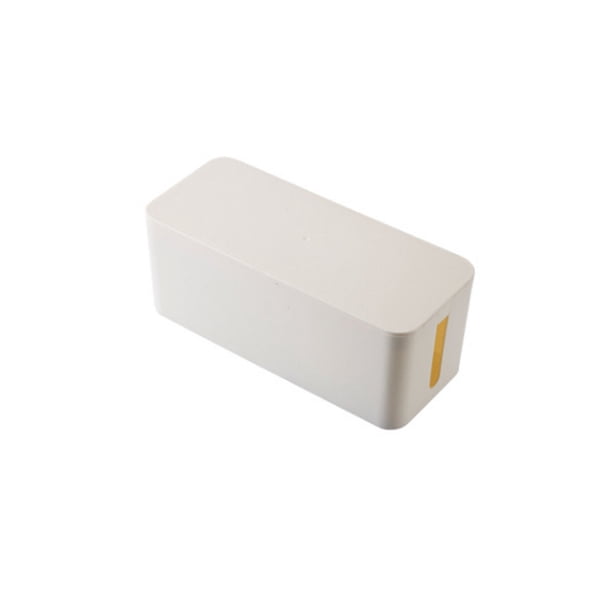Ounissouiy Caja de almacenamiento extraíble de plástico, estuche ordenado para cables blancos, organizador de enchufes para el hogar, contenedor Almacenamiento y organización del hogar Blanco METRO
