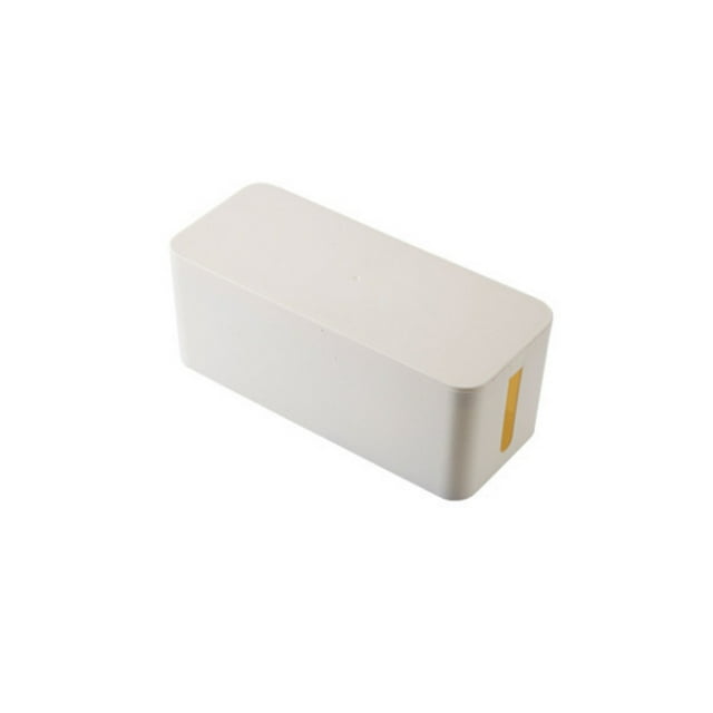 Conveniente caja de almacenamiento de cubierta de plástico, caja de Cable blanco y negro, organizador de enchufe para el hogar, contenedor de Almacenamiento y organización del hogar Blanco METRO Bewildely HA077325-05