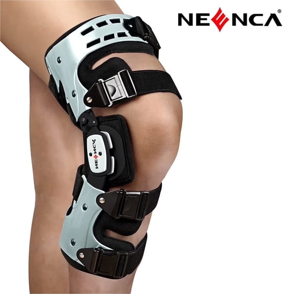 NEENCA Unloader Knee Brace - Lightweight, Low Profile OA Knee Brace for Arthritis Pain and Support - Premium Knee Support for Medial and Lateral Knee Pain (Right)