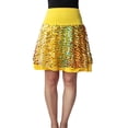 thumbnail image 2 of Whitewed Sequined Dance Festival Shiny Skirts for Dance Practice Dress up Party Yellow, 2 of 4