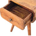 thumbnail image 4 of Small Chestnut Nightstand with Drawer | Discreet Bedroom Storage | Solid Mango Wood Hand - crafted | Suits Small Bedrooms Well, 4 of 6