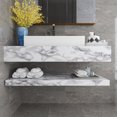 thumbnail image 5 of CRE8TIVE 24"x 118" Dark Grey Marble Peel and Stick Countertop Contact Paper Waterproof Marble Wallpaper Self Adhesive Gray Marble Paper Removable Vinyl Roll for Kitchen Bedroom Cabinets Wall Covering, 5 of 8