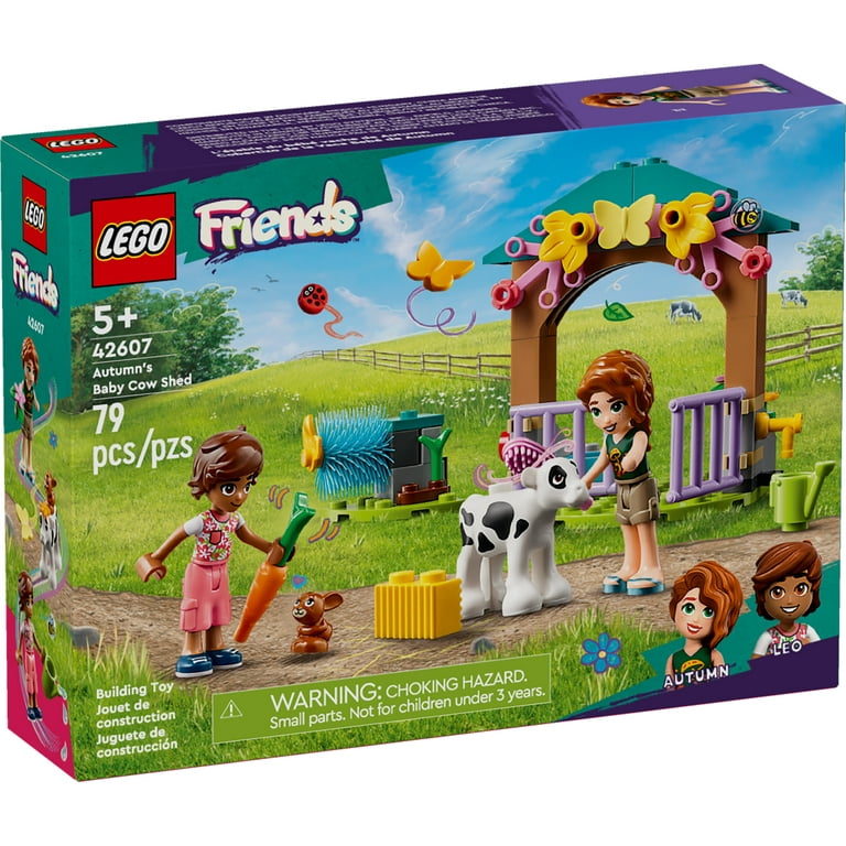 LEGO Friends Autumn's Baby Cow Shed Farm Animal Toy Playset with 2