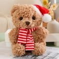 thumbnail image 3 of Gqtwoy Christmas Teddy Bear Plush Ornament, 9in Santa Claus Design, Soft Cuddly Companion, Ideal for Kids Birthday, Holiday Gift, Home Decoration, Cozy Plush Toy for Christmas Parties, 3 of 6
