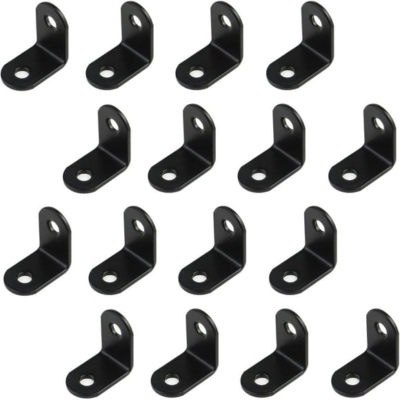 EcoNesxp 16 Pieces 90 Degree Fasteners Wood Support For Shelf Bracket Mounting Bracket With Screws For Furniture Chair Wood Hardware Bracket Black 90 Degree Fasteners Wood Support For Shelf Bracket M