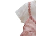 thumbnail image 4 of GYRATEDREAM Girls Lace Princess Dress Short Sleeve Mesh Cotton Petals Floral Dress Tutu Skirt Kids Birthday Formal Dress for 12-18M, 4 of 7