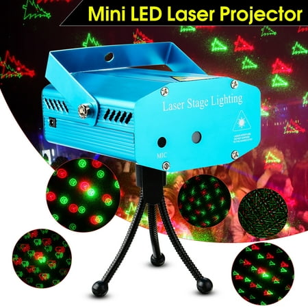 Mini LED laser Projector whirlwind 4 patterns Light DJ dance Disco bar Home Party Effect Stage lighting laser projector Show Lamp+Free