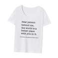 thumbnail image 4 of Camiseta básica para mujer, camiseta de recuerdo con cuello redondo y cuello redondo para mujer M, 4 of 8