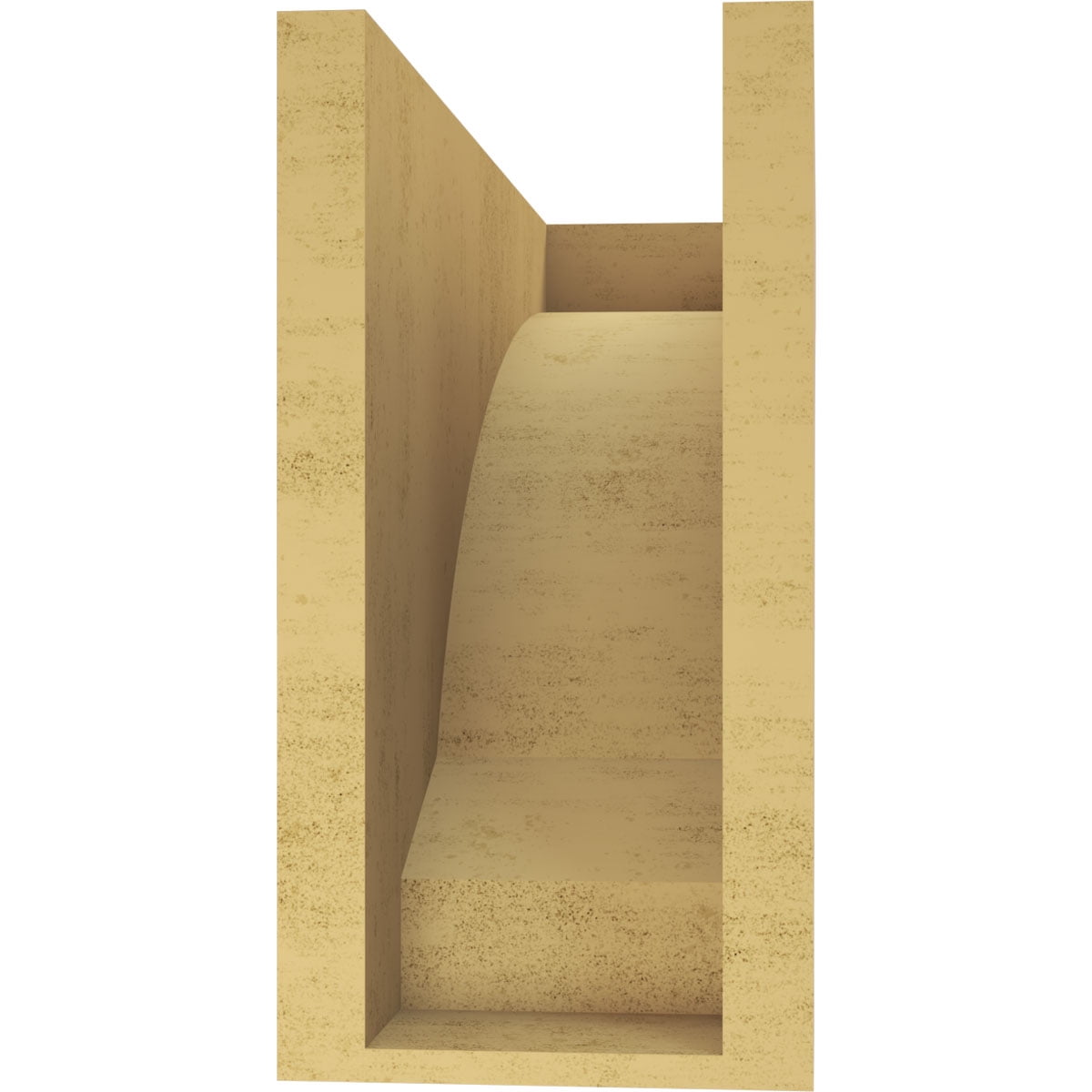 6"W x 18"D x 12"H Classic Moab Rough Cedar Woodgrain TimberThane Corbel, Primed Tan