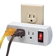 1 pc of 3-Prong Wall Tap Grounded Triple Plug Outlet Adapter Power Splitter with On/Off Switch UL Listed