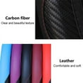 thumbnail image 5 of Car Steering Wheel Cover Leather,Black and Red Steering Wheel Cover Set,Universal 15 Inch,Carbon Fiber Car Accessories for Women Men, 5 of 9