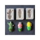 thumbnail image 1 of 1pc Cactus & Succulent Plants Shaped Resin Silicone Mold For Diy Aromatherapy Candle, Gypsum, Polymer Clay, Baking, Soap, Chocolate Making, Random Color, 1 of 1