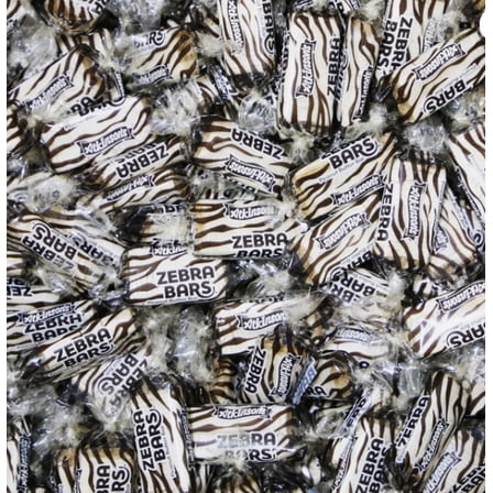 Crunchy Peanut Butter Zebra Bars, New Black & White Wrappers, Individually Wrapped, 4 Pound