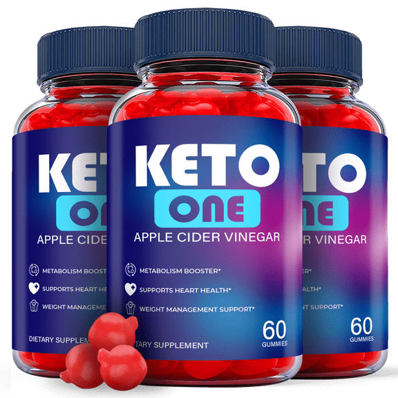(3 Pack) Keto One Keto ACV Gummies - Supplement for Weight Loss - Energy & Focus Boosting Dietary Supplements for Weight Management & Metabolism - Fat Burn - 180 Gummies