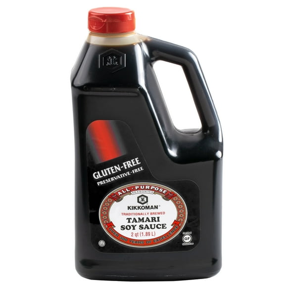 Kikkoman .5 Gallon Gluten Free Preservative Free Tamari Soy Sauce