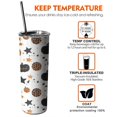 thumbnail image 6 of 20oz Halloween Pumpkin Star Pattern Skinny Tumblers Stainless Steel Tumbler with Lid and Straw,Vacuum Insulated Double Wall Travel Tumbler Cups with Cleaning Brush for Coffee,Tea, 6 of 6