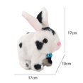 thumbnail image 2 of TNOBHG Realistic Rabbit Plushie Electric Plush Rabbit Toy with Sound Fuzzy Movable Ears Mouth Tail Walking Nodding Spotted Bunny Plushie Kids Boys Girls, 2 of 8