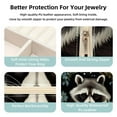 thumbnail image 3 of Raccoon Travel Portable Square Jewelry Box Earring Necklace Bracelet Holder Display Case Organizer Box, Decorative Jewelry Stand Storage Box, 3 of 6