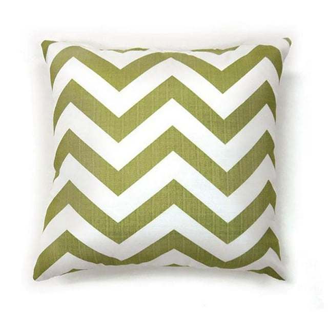 Coussin Contemporain, Chevron Vert, Ensemble de 2
