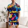 thumbnail image 2 of PRIYAL Ensemble de Pyjama à Manches Courtes pour Hommes, Satin Soie, 2 Pcs, 2 of 6