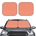 thumbnail image 2 of Fotbe Orange Gingham 2-Piece Car Windshield Sun Shade | Sun Blocker for Car Windshield | Foldable Automotive Interior Accessories for Sun Protection-Large, 2 of 7