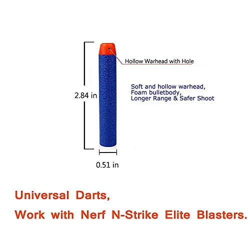 AMOSTING 100PCS Refill Darts Foam Bullets Nerf N-Strike Elite Blasters Gun 