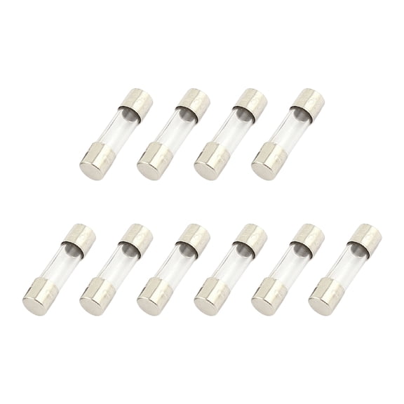 Uxcell 10 Pcs 250V 0.25A Quick Blow Glass Fuses Tubes for Electric Equipment Home 0.2" x 0.8"