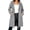 Gray, variant on FAIOROI Womens Longline Hoodies Zip up Drawstring Hem Pocket Design Polyester Hoodie,Black L
