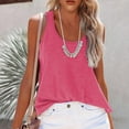 thumbnail image 2 of Women's T-Shirts Women Vest Sleeveless Tanks Casual Tops O Neck Solid Color Casual Shirts Slim Fit Blouse for Everyday Wear and Stylish Outfits, 2 of 5