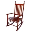 thumbnail image 6 of Outdoor Wood Porch Rocking Chair, Weather Resistant Finish,  Brown, 6 of 6