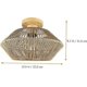 thumbnail image 2 of Boho Semi Flush Mount Light Led Ceiling Light Mount Ceiling LightFixture Rattan Straw Rope Bathroom Light Shade, 2 of 5
