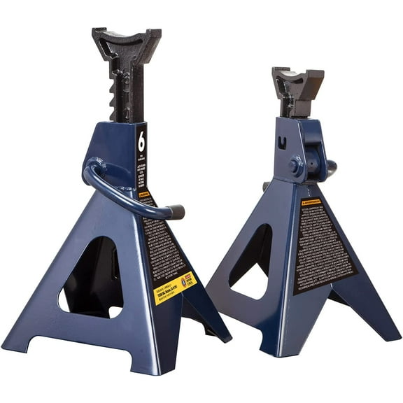 TCE Steel Jack Stands 6 Ton (12,000 lb) Capacity Car Jack Stand,Blue,1 Pair,W46002U
