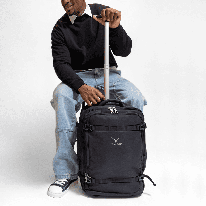 Convertible Wheeled Laptop Carry-On Bag (42L) – Hynes Eagle – Black