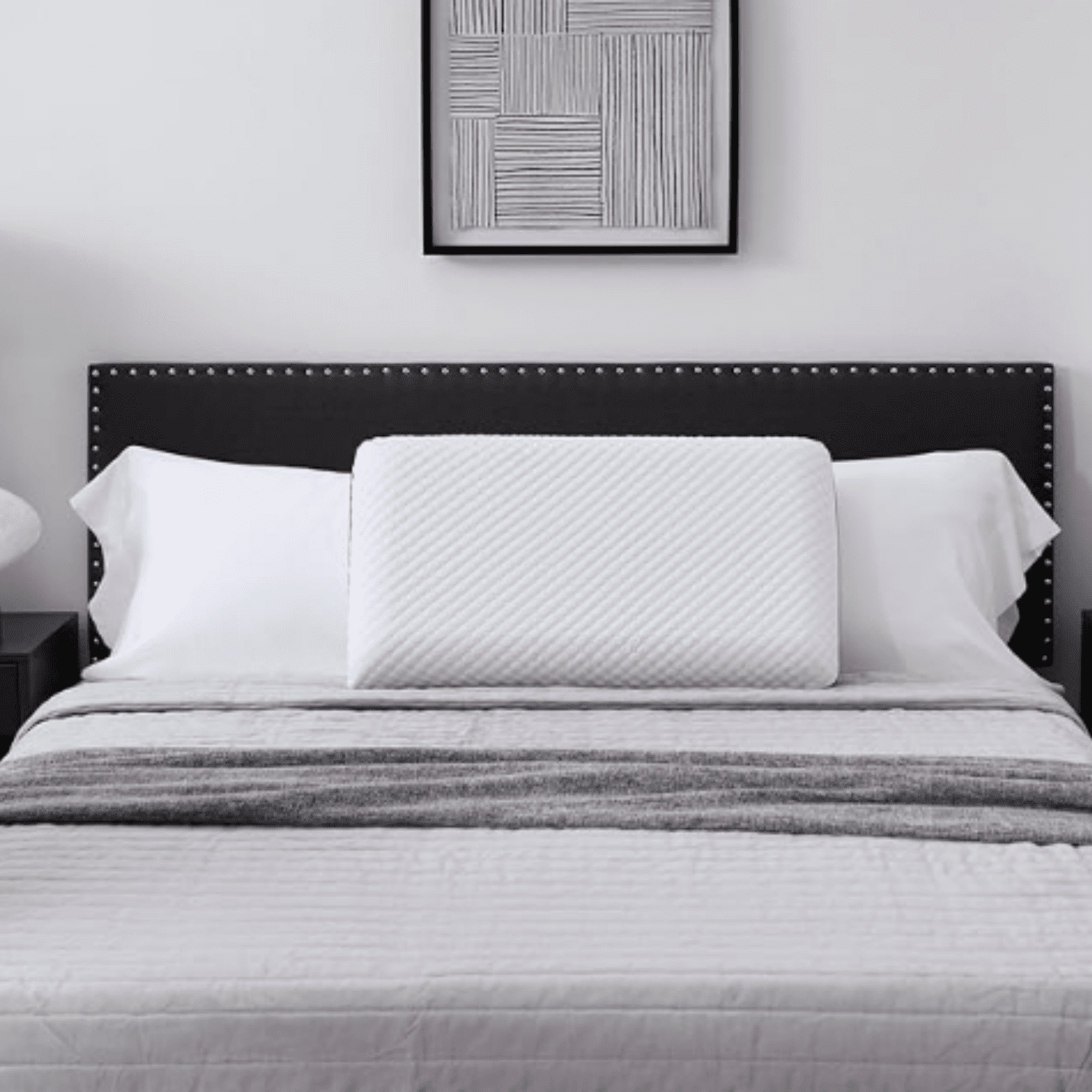 Gel Memory Foam Pillow - King Size - 1-Pack - Medium Plush Feel - Neck & Shoulder Support - For Back, Side, & Stomach S pers - Home, Hotel, & Hospital Essentials