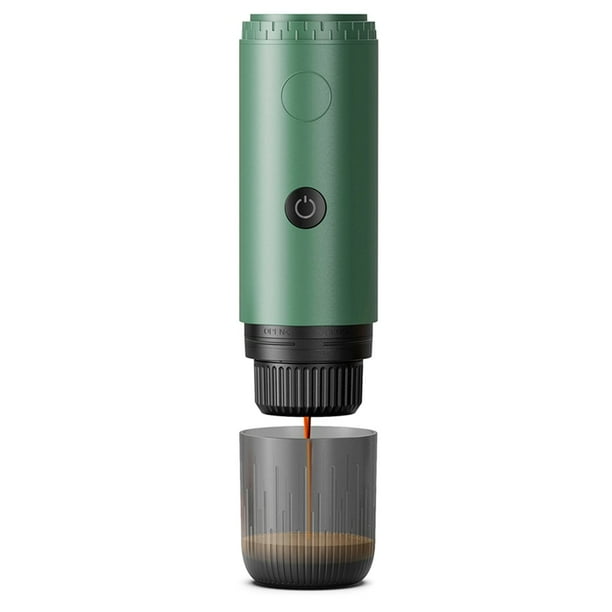 Cafetera Exprés Eléctrica Portátil Inalámbrica para Cápsulas y Café en Polvo, Ideal para Viajes en Coche y Camping. D