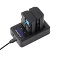 thumbnail image 3 of Kit LP E6 E6N Battery And Charger Kit 2pcs 7.4V 2650mAh Battery With 1pc LED2 LPE6 Dual Channel Camera Battery Charger USB Port LED Screen Display Replacement For 5D  II/III/IV, 3 of 7