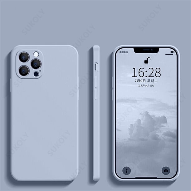 Funda cuadrada de silicona líquida para iPhone 13 14 12 11 Pro Max Mini XS Max X XR 14 7 8 Plus SE 2020, funda fina y suave, fundas originales Tan Jianjun unisex