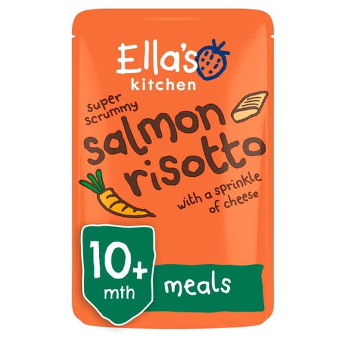 Ella's Kitchen Salmon Risotto with Cheese Baby Food Pouch 10+ Months 190g, British Import (Pack of 2)