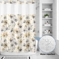 thumbnail image 2 of No Hook Shower Curtain, Beige Grey Spring Floral Shower Curtains for Bathroom with See Through Top Window, Watercolor Summer Botanical Waterproof & Washable Bath Curtain 60"x72", 2 of 9