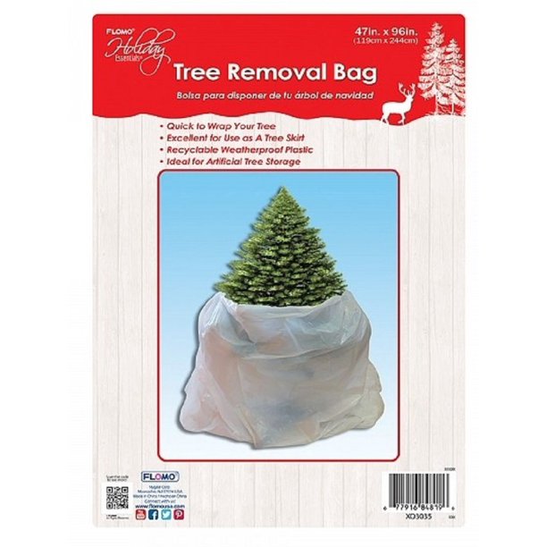White Christmas Tree Removal And Storage Bag 47 X 96 Inches New Walmart Com